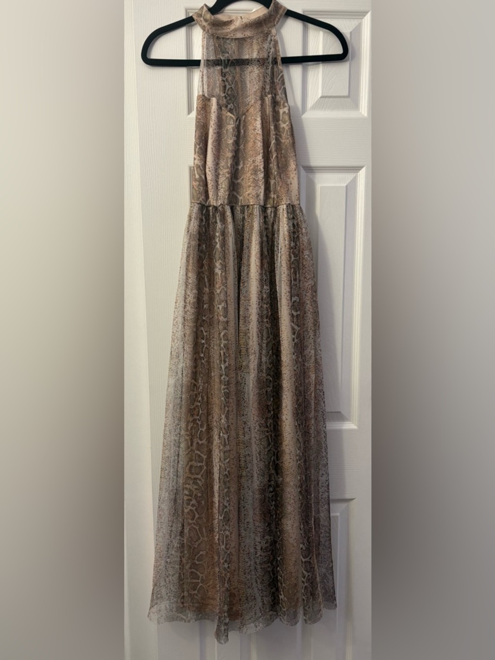 Candalite Snake-Print Maxi Dress Size Small (seems to run big - check listing)